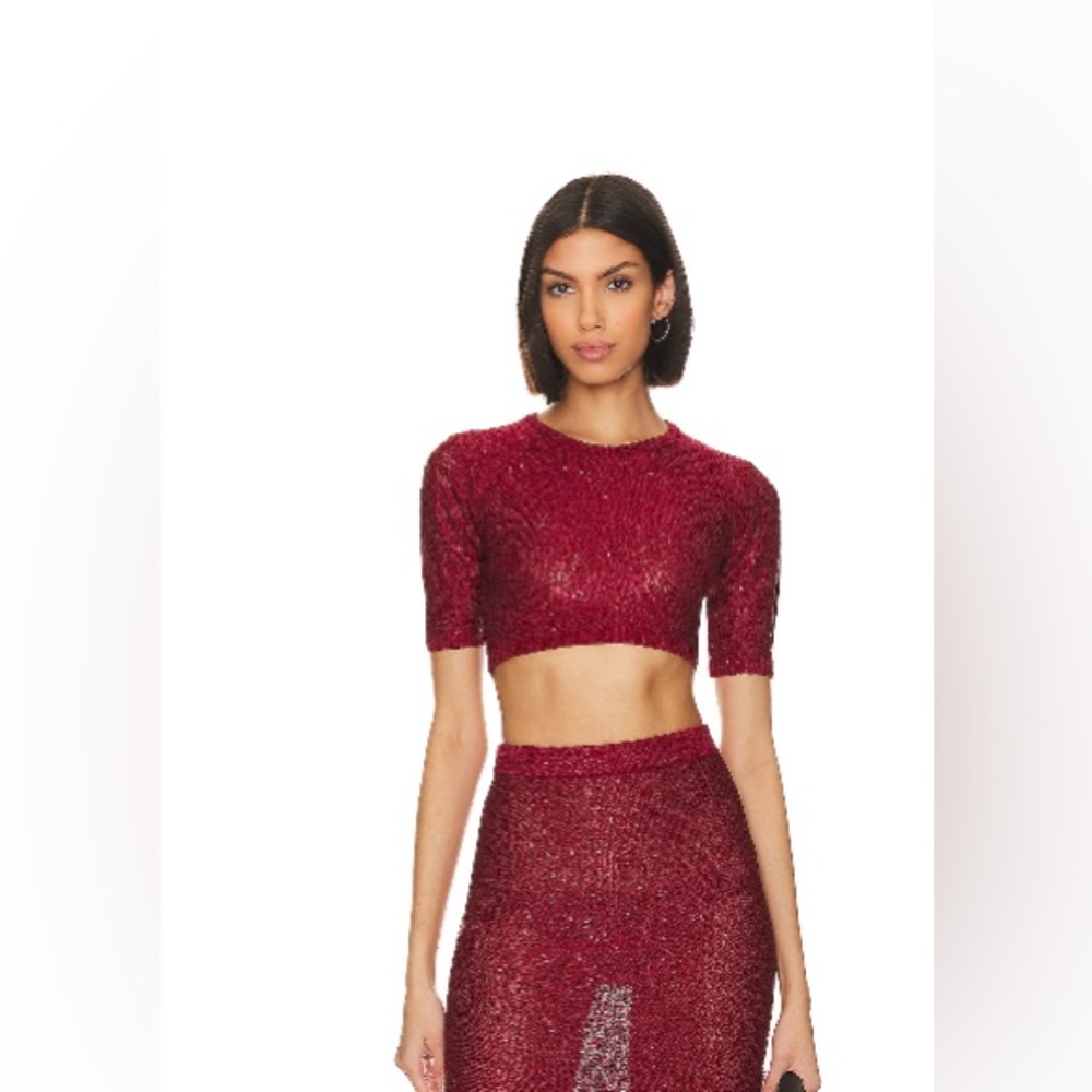 Misa Los Angeles Red Crop Top